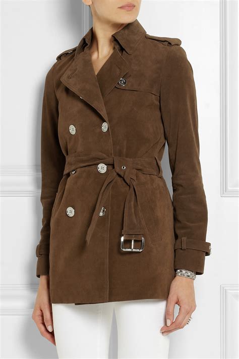 calf suede trench coat michael kors|Search .